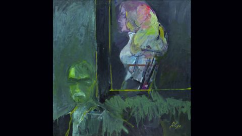�Autorretrato con Paz�, obra del artista asturiano Orlando Pelayo que se incluye en la muestra del Museo de Bellas Artes de Asturias Memoria y Exilio