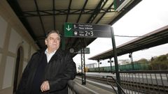 Jos Manuel Carballo, en el 2016, en la estacin de tren de Lugo