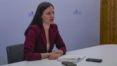 La diputada Olalla Rodil durante la rueda de prensa.