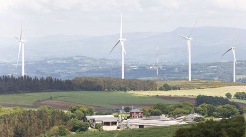 Parque eólico de Paradela, en una foto reciente