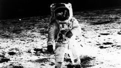 Neil Armstrong en la Luna en julio de 1969