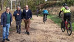 Luis Menor, Emilio Pato y Jos� Manuel Baltar en Cachamu��a