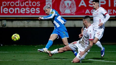 Ximo Navarro, en el partido contra la Cultural Leonesa