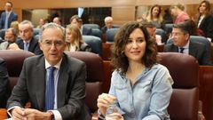 Isabel D�az Ayuso durante la sesi�n de control al Gobierno de Madrid.