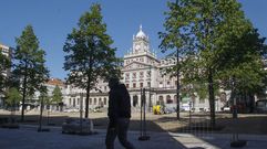 Aspecto que presenta desde el lunes la plaza de Armas, que ayer deb�a haber finalizado