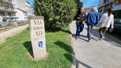 Un miliario colocado en San Roque recoge el paso de una v�a romana por la zona 