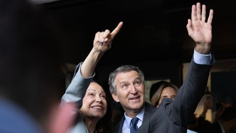 La opositora venezolana Mar�a Corina Machado con el presidente del PP, Alberto N��ez Feijoo, en la reuni�n que mantuvieron en Madrid