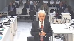 El excomisario Manuel V�zquez, durante su declaraci�n en la sala de vistas de la Audiencia Nacional.