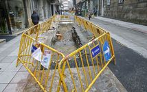 El existencia del t�nel sali� a la luz con las obras de saneamiento que se llevan a cabo en la calle. 