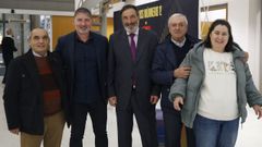 Serafn Iglesias, Anbal Pereira, Eladio Fernndez, Antonio Ricn y Eva Fernndez, en la presentacin de la competicin que tuvo lugar en el centro Marcos Valcrcel 