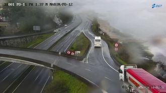 C&aacute;mara de tr&aacute;fico de la DGT que muestra el restablecimiento de la circulaci&oacute;n en la PO-11