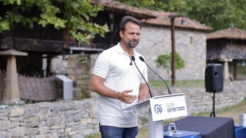 El presidente del PP, �lvaro Queipo, en Gij�n