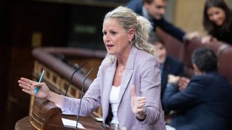 Montse M�nguez, el pasado 2 de octubre en el Congreso de los Diputados.