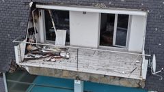 Destrozos en la vivienda alcanzada por un rayo en Nigr�n