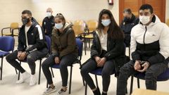 De derecha a izquierda, Samuel Jim�nez Bentos, su hermana Estefan�a, F�tima Montoya y Christian Barrul, juzgados en la Audiencia de Santiago por el robo a una lavander�a en Santa Marta