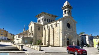 Vista de la iglesia parroquial de Guitiriz, que formar� parte de la unidad pastoral de Guitiriz-Begonte 