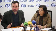 Antonio Ameijide y Elena Candia, portavoces del PP en la Diputaci�n y en el Concello de Lugo