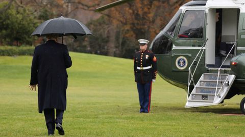 Trump despeg� ayer rumbo a Londres para participar en en la 70� cumbre de la OTAN