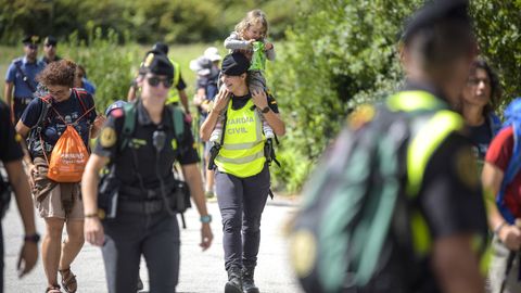 Las familias de algunos educadores viajaron con el grupo para disfrutar del Camino Portugus