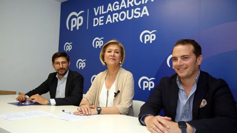 Integrantes del grupo municipal del PP en Vilagarcía
