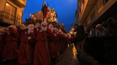 La procesi�n del Prendimiento, en imagen, es una de las m�s aclamadas en la Semana Santa de Viveiro, declarada de Inter�s Tur�stico Internacional en el 2013