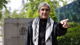 La exalcaldesa de Barcelona, Ada Colau, en un acto en Madrid el pasado mes de mayo