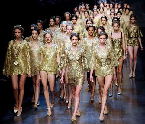 Una sola mulata entre caucsicas en el ltimo desfile de Dolce & Gabbana en Miln. <span lang= es-es >DANIEL DAL ZENNARO </span><span lang= es-es >efe</span>
