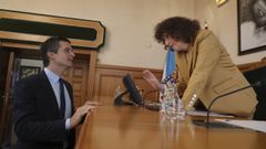 Borja Verea y Goretti Sanmart�n conversan en un pleno, en una imagen de archivo