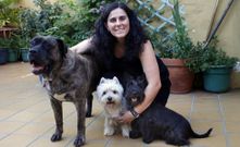 Silvia Portabales vive en la zona del Poulo y sale cada d�a por los montes cercanos con sus tres perros. 