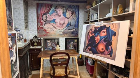 La familia ha unificado en la casa-museo obras de distintos estilos de Fernández Rivas.