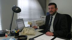 Nilo Garc�a, retratado cuando presid�a el Pescados Rub�n Burela, en 2003