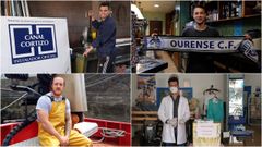 De arriba a abajo y de izquierda a derecha: Gabri Palm�s (Compostela), Mart�n Lamelas (Ourense CF), Suso Mart�nez (Arousa) e Ivi Vales (Barco)