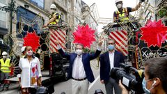 El alcalde de Vigo presenta el montaje de las luces de Navidad