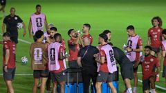 La selecci�n de T�nez en el primer partido del Mundial