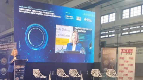 La secretaria de Estado de Defensa, Mara Amparo Valcarce, en las jornadas 'Estrategia industrial de defensa: Motor de reindustrializacin en Espaa'