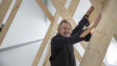 Lamelas, con una de sus obras en el CGAC