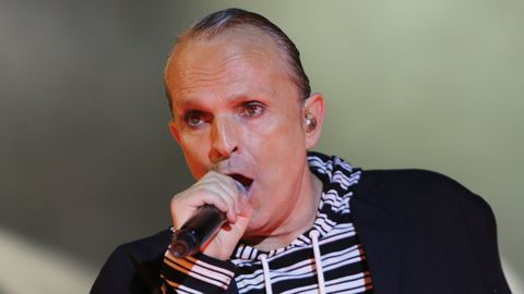 Bosé, en su último concierto en Galicia, en el 2017.