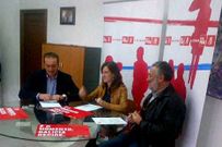El PSOE ofreci� una rueda de prensa previa a la visita a la feria.