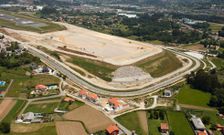 Imagen a�rea de las obras de la ampliaci�n de la pista de Alvedro. 