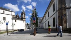 El peatonalizado casco histórico de Lugo