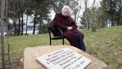 Ana Mar�a Fern�ndez del Riego, no 2013, nunha homenaxe a seu irm�n Francisco polo seu centenario.