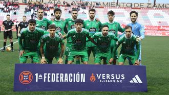 Once inicial del Racing en su visita a Zamora.