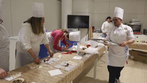 Aula Gastro na que o CIFP de Vilamar�n organizou un obradoiro de preparaci�ns con chocolate