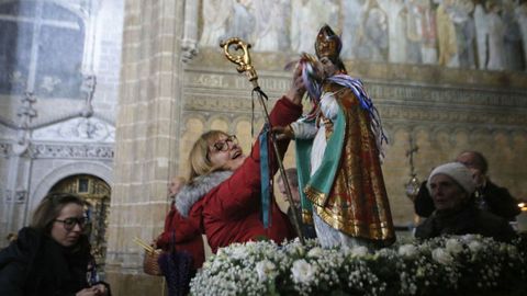 Imagen de archivo de una misa en la Iglesia de San Vicente, Monforte. 