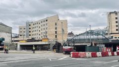 Las obras de ampliaci�n del paso de Nicol�s Soria en Oviedo entran en su recta final