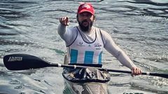 Rodrigo Navarro participando en las World Series de Pirag�ismo en Italia, donde fue medalla de oro