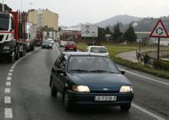 La variante de Viveiro, uno de los tramos en donde la polica suele instalar el radar. 