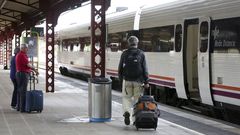 Estaci�n de tren de Ferrol, en foto de archivo