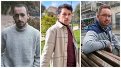 De izquierda a derecha: los opositores Rub�n Cancelo, Yago L�pez y Francisco Cela