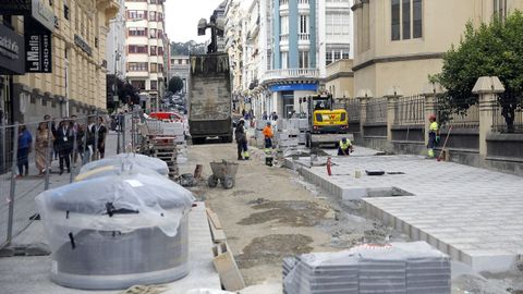 Obras en la calle Compostela